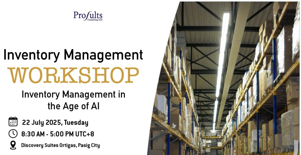 Workshop Inventory Control Inventory Management Workshop - Prosults Consulting LLP